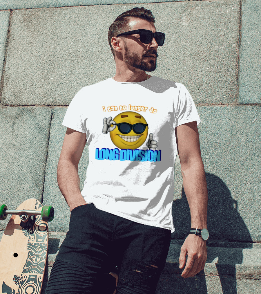 I Can No Longer Do Long Division Emoji Sunglasses Thumbs Up T-Shirt