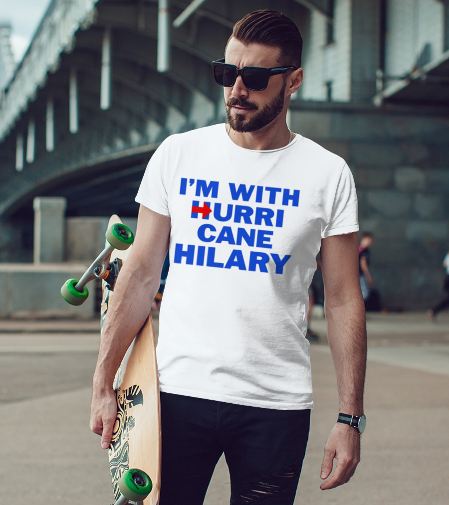 I'm With Hurricane Hilary Arrow Icon T-Shirt