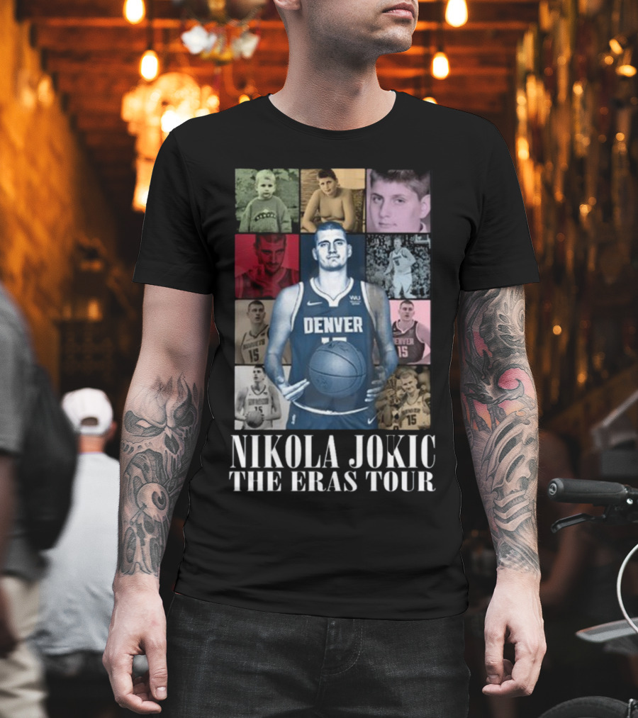 Nikola Jokic Denver Basketball Evolution Through The Eras Tour T-Shirt