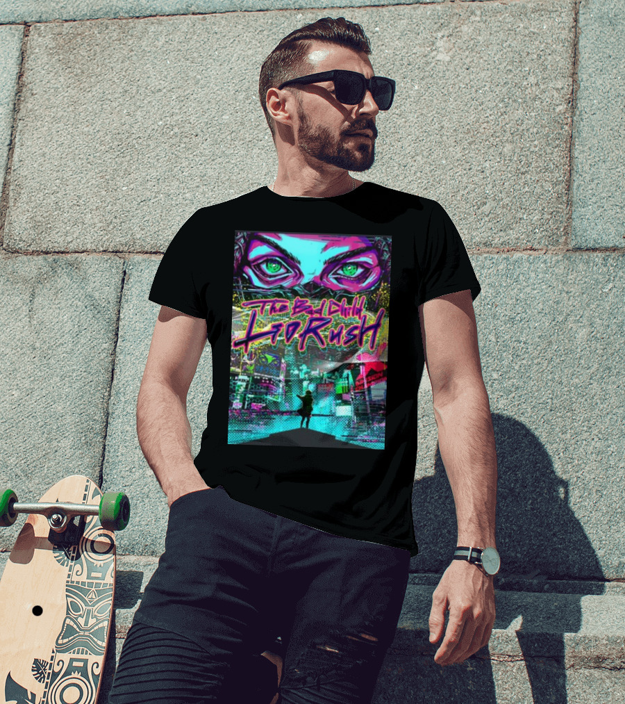 The Bad Child Lio Rush Cyber Punk Tokyo Neon Streetscape T-Shirt