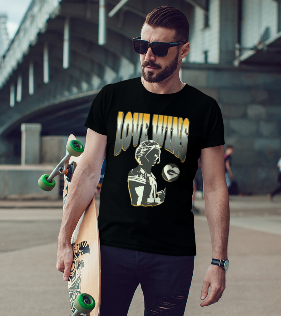 Love Wins Campeche Collective Football Heart Vintage T-Shirt