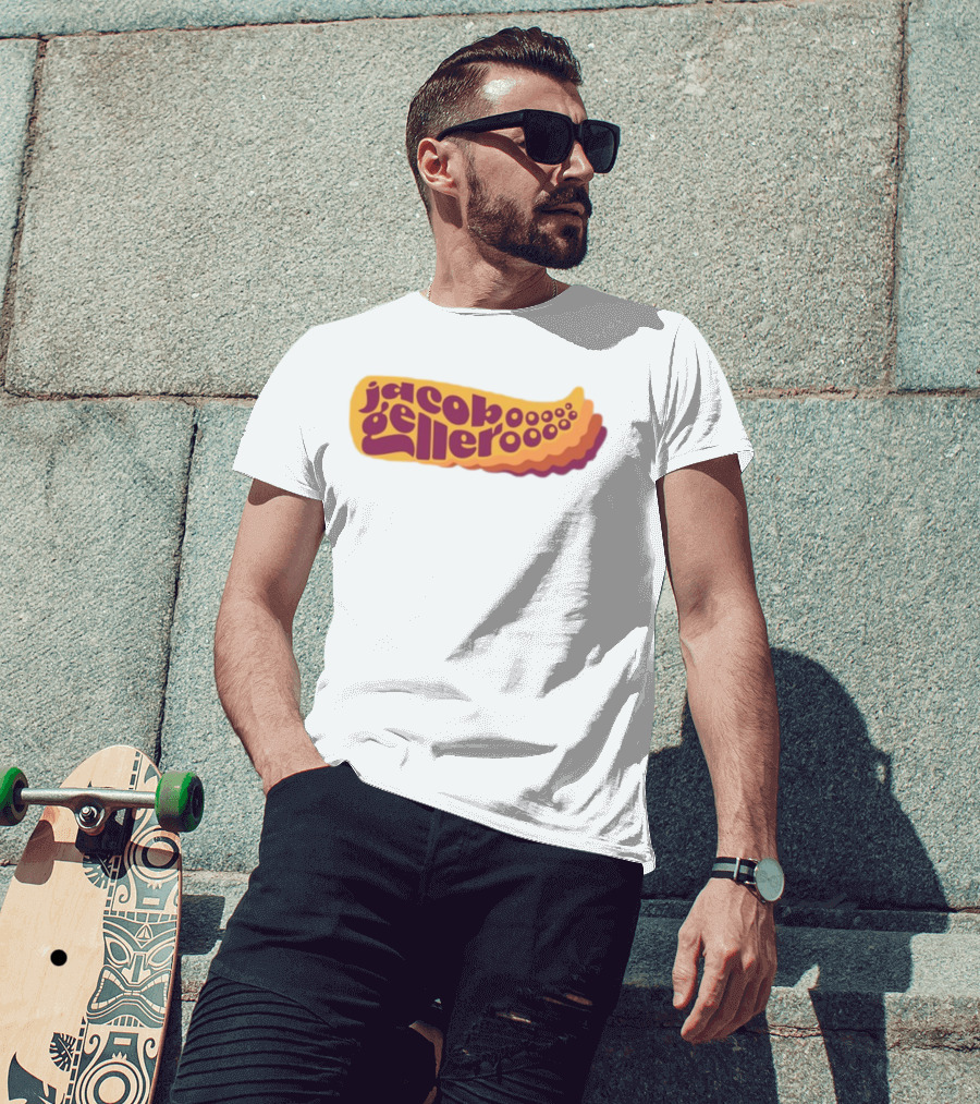 Jacob Geller Kraken Retro Waves Text T-Shirt