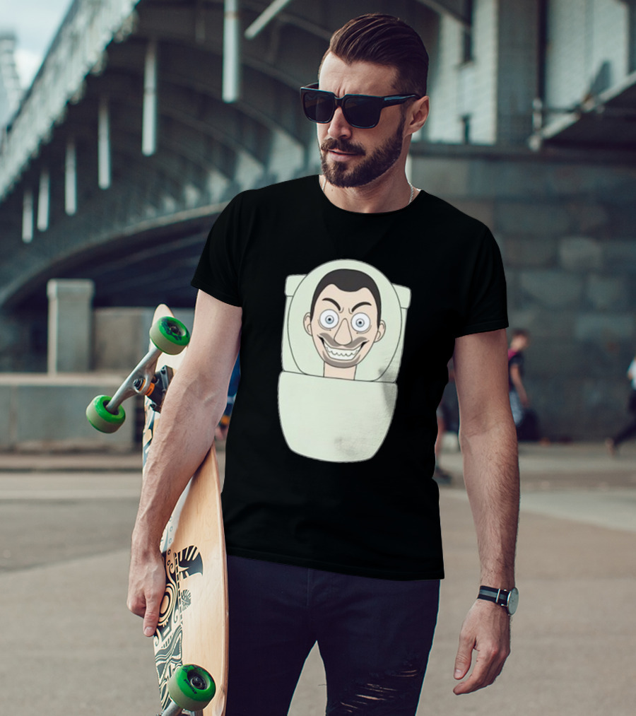 Skibidi Toilet Youtooz New Creepy Toilet Head Meme T-Shirt