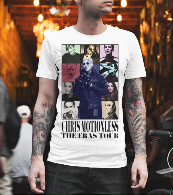 Chris Motionless The Eras Tour Colorful Portrait Collage T-Shirt Chris Motionless The Eras Tour Colorful Portrait Collage T-Shirt