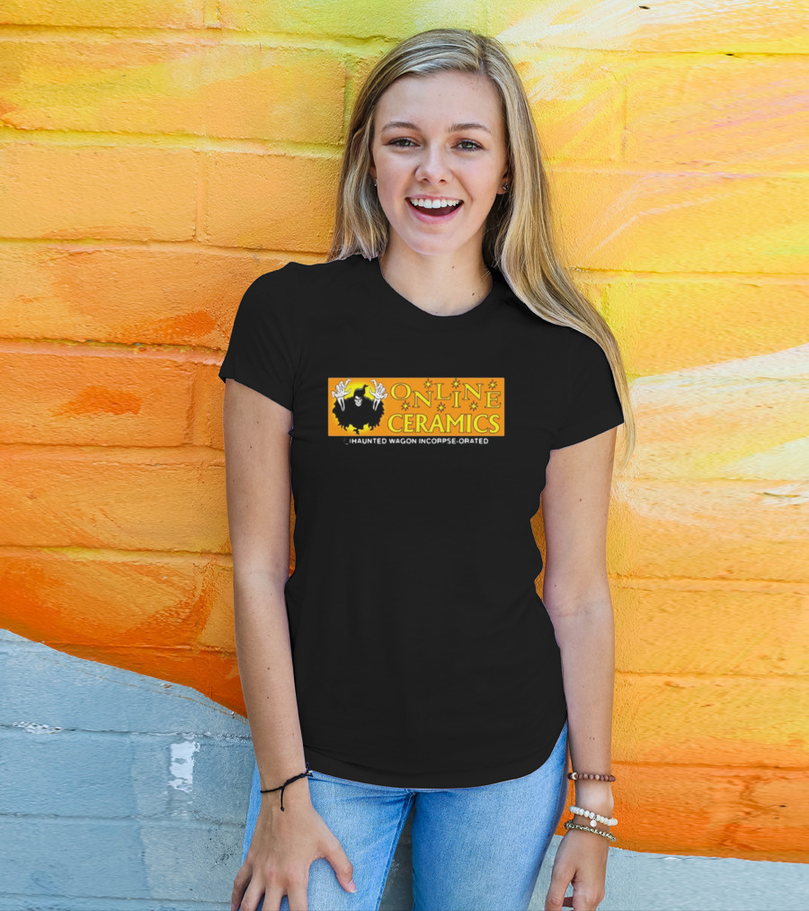 ONLINE CERAMICS HAUNTED WAGON INCORPSE-ORATED T-Shirt