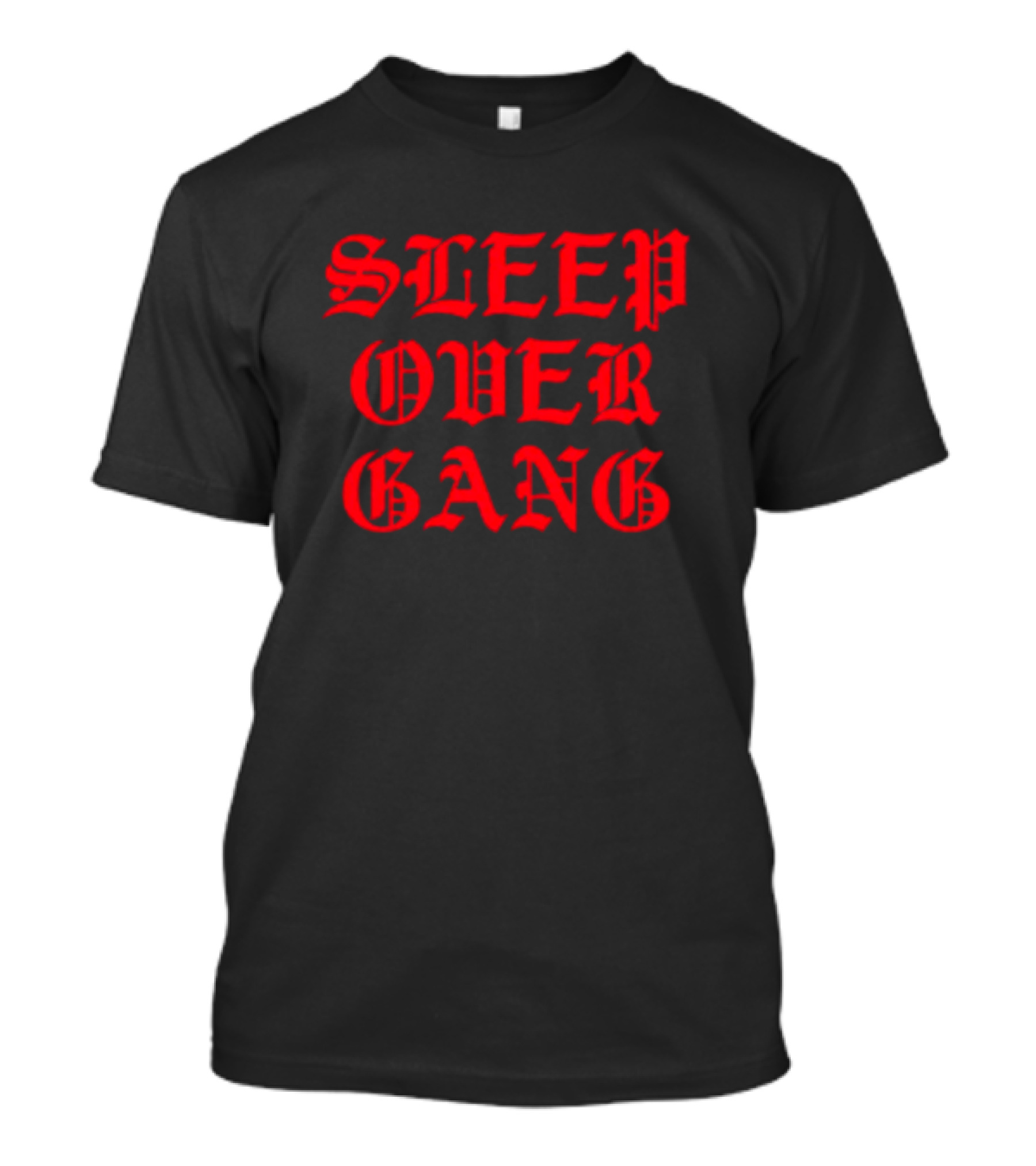 Sleep Over Gang Gothic Font Pajama Party T-Shirt