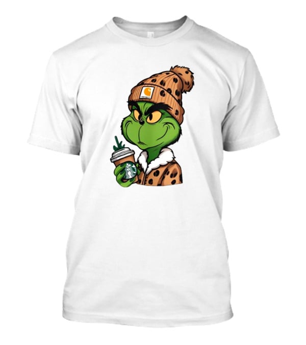 The Grinch Carhartt Beanie Starbucks Christmas T-Shirt