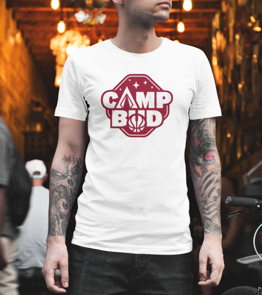 CAMP BUD Basketball Tent And Stars T-Shirt