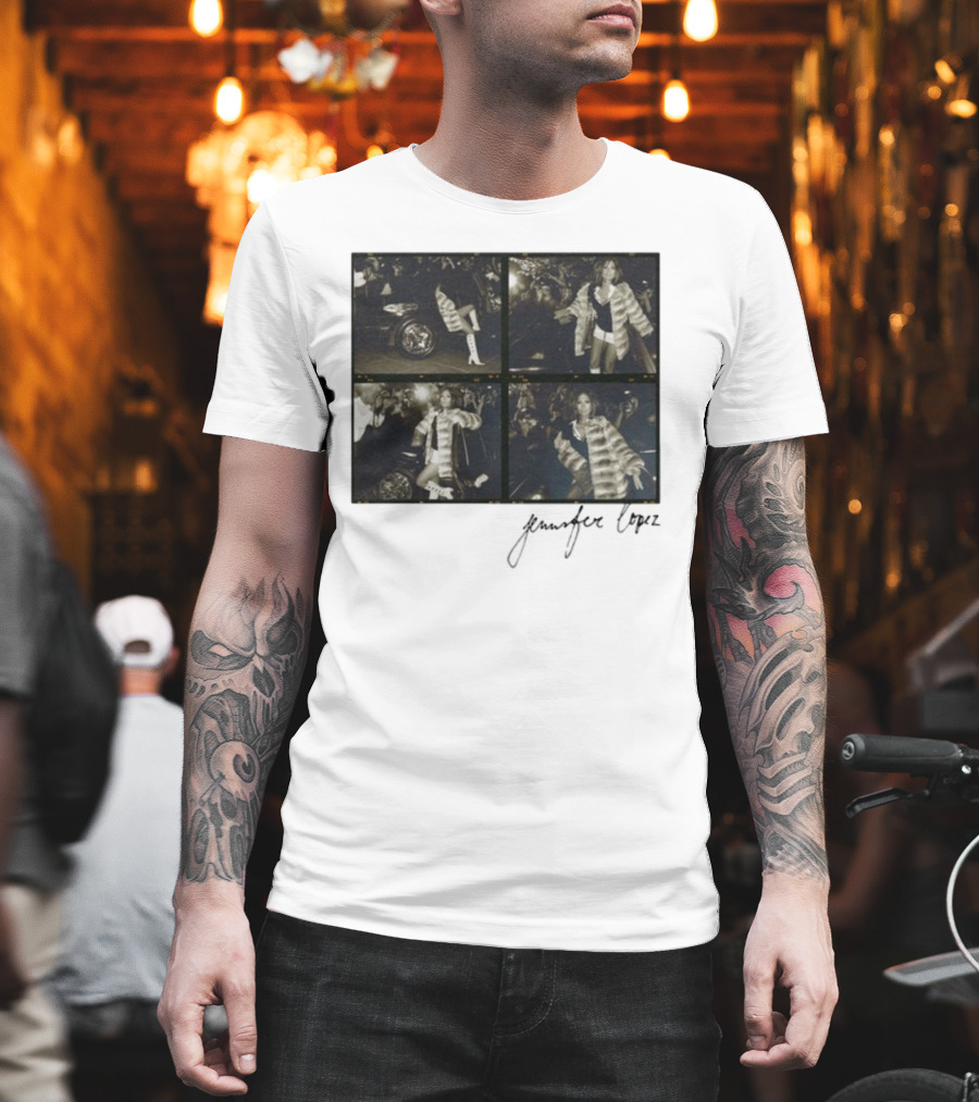 Jennifer Lopez Photo Collage With Signature T-Shirt