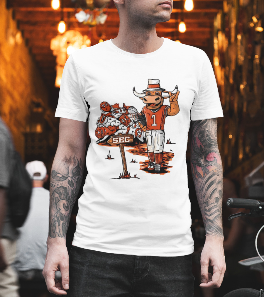 Longhorn Mascot SEC Conference Champs Drawing T-Shirt