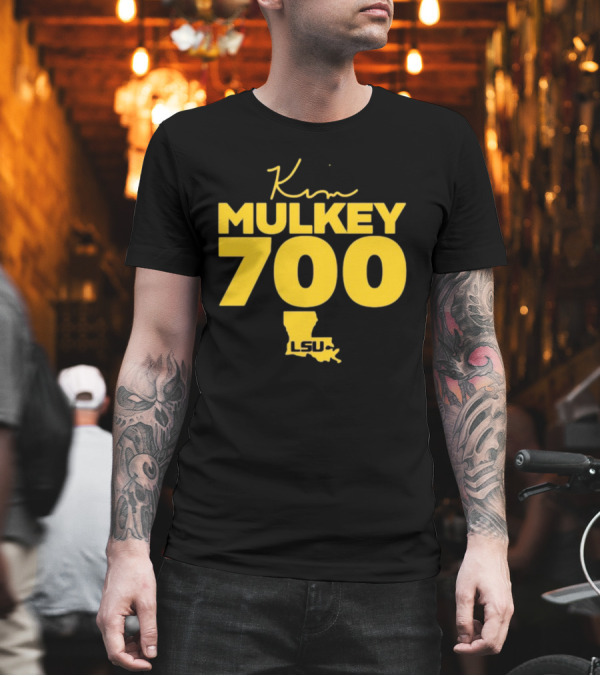 Kim Mulkey 700 LSU Women's Basketball Achievement T-Shirt Kim Mulkey 700 LSU Women's Basketball Achievement T-Shirt