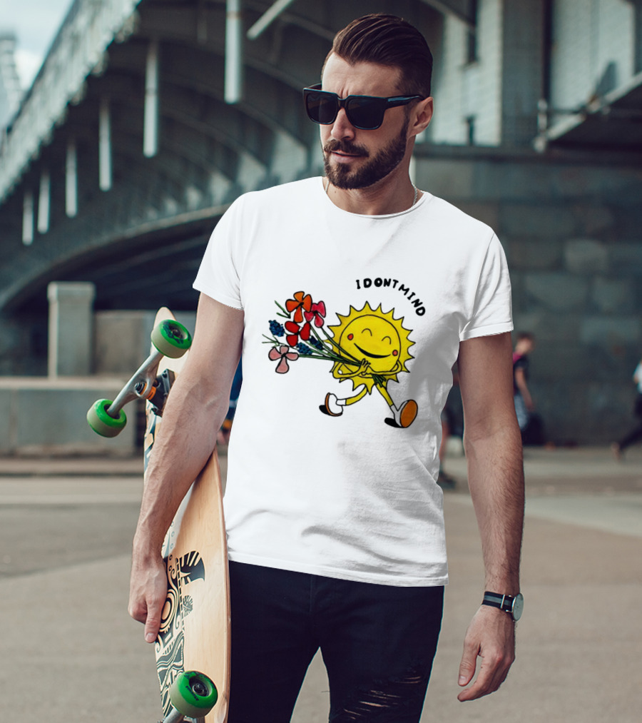 Idontmind Sunshine Carrying Colorful Flowers T-Shirt