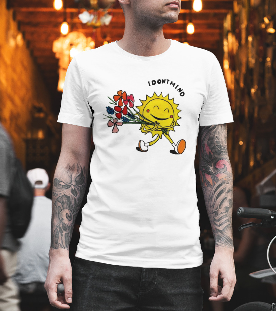 Idontmind Sunshine Carrying Colorful Flowers T-Shirt