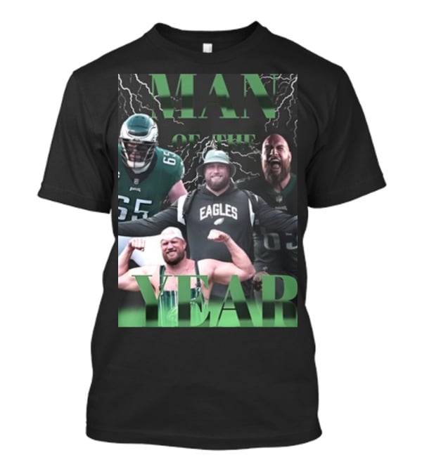 Man Of The Year Eagles Lane Johnson Player T-Shirt