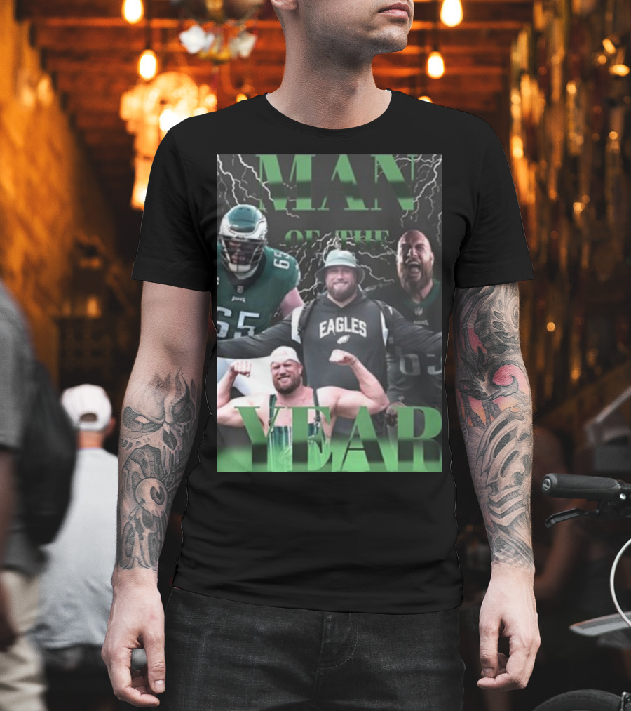 Man Of The Year Eagles Lane Johnson Player T-Shirt