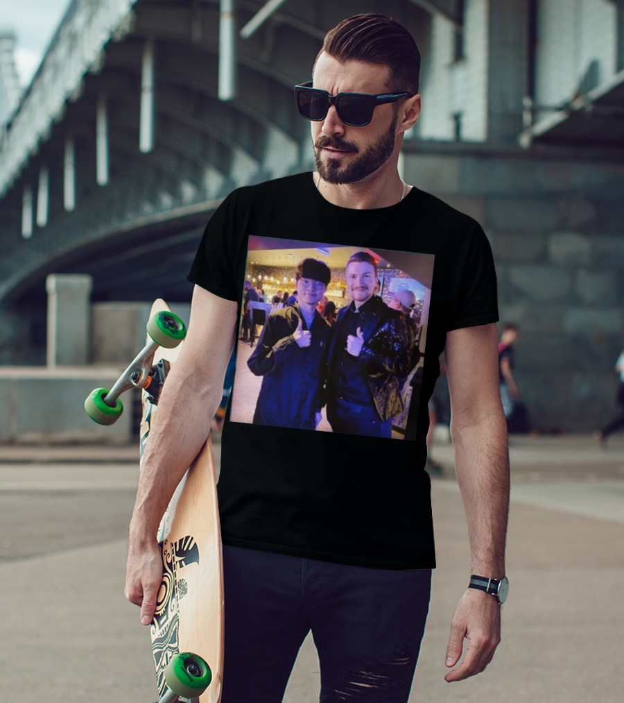 Fabian Mallant With Faker Thumbs Up Photo T-Shirt