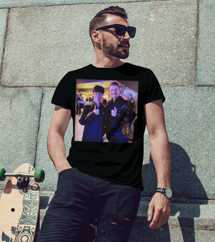 Fabian Mallant With Faker Thumbs Up Photo T-Shirt