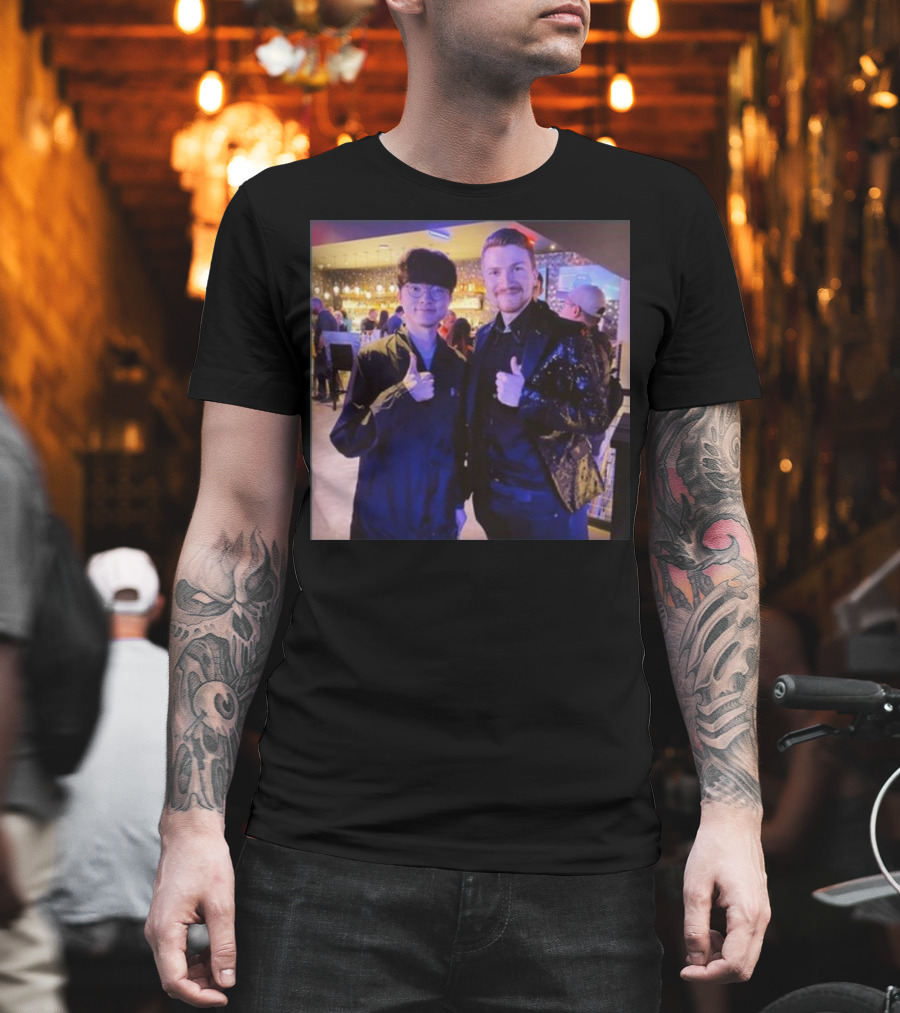 Fabian Mallant With Faker Thumbs Up Photo T-Shirt