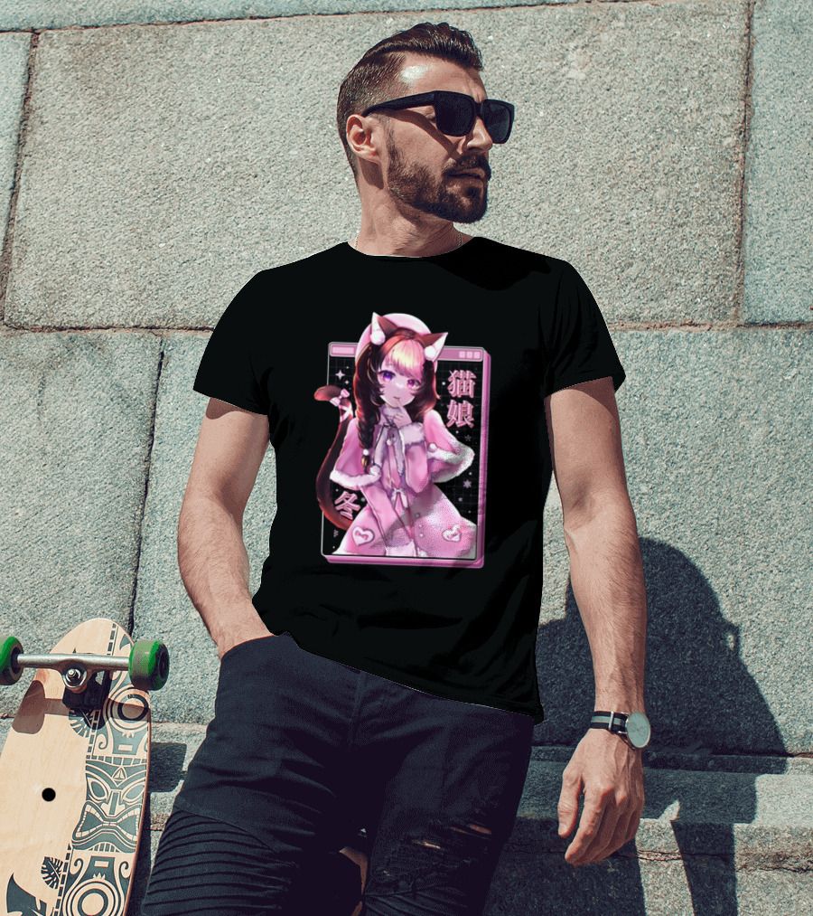 Uwumarket Strawberry Innocent Winter Nekomata Anime Aesthetic T-Shirt
