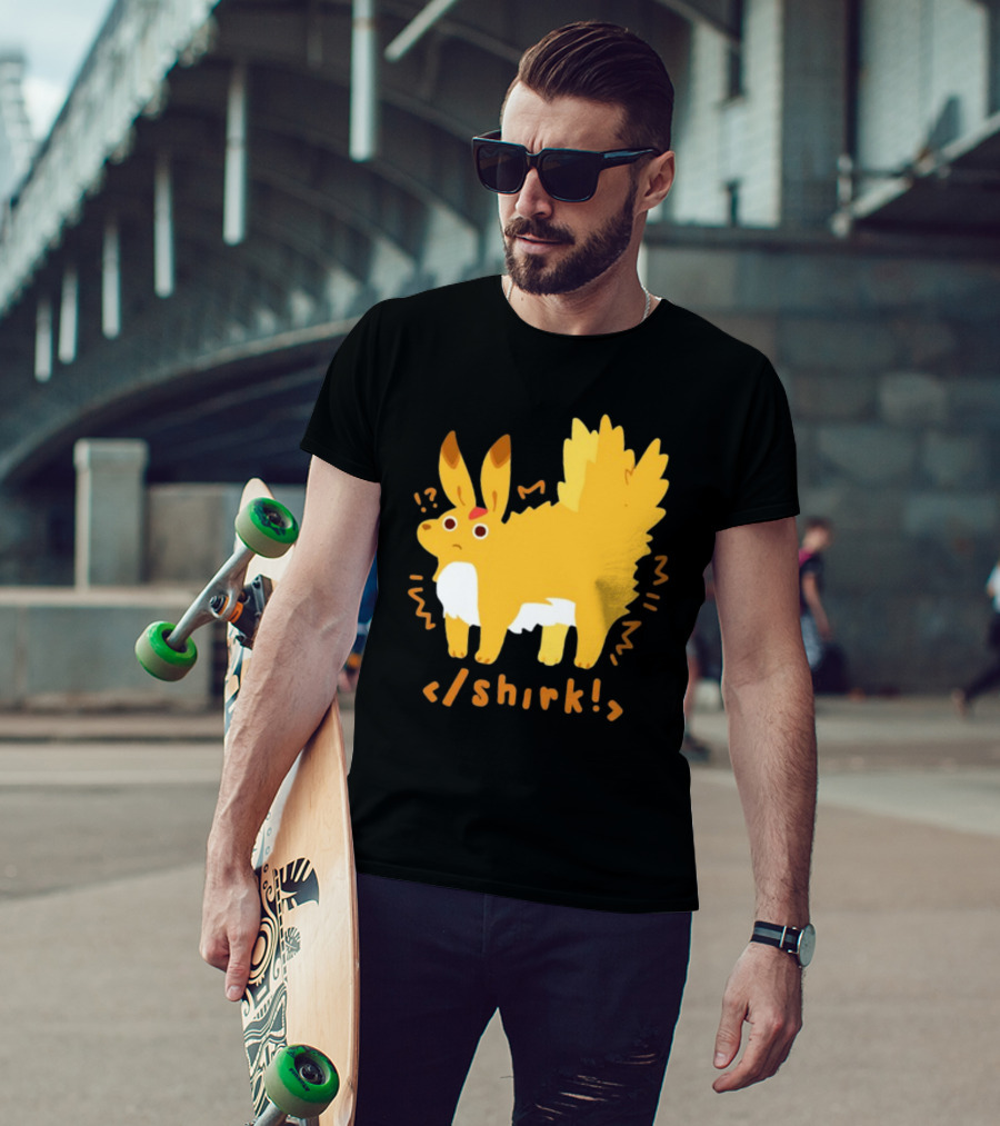 Fenrishion Pokemon Shirk Fluffy Jolteon Parody Quirky T-Shirt