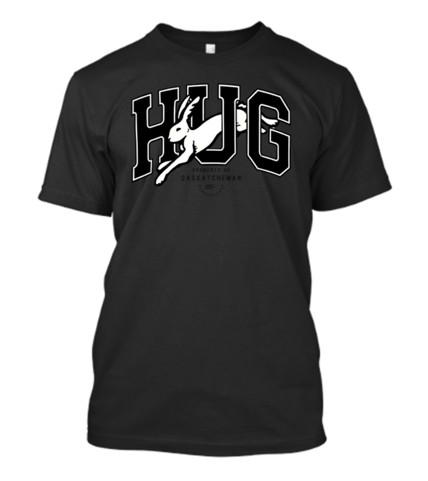 Devin Heroux Bunny Hug Property Of Saskatchewan Jumping Rabbit T-Shirt