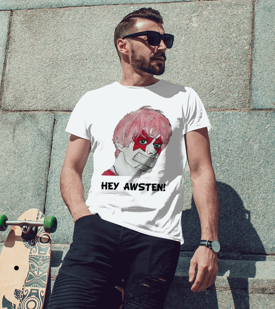 Hey Awsten Are You Gonna Play Sneaking Out Of Heaven Masked Punk T-Shirt