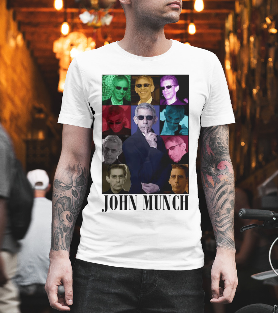 John Munch Multicolor Photo Collage T-Shirt
