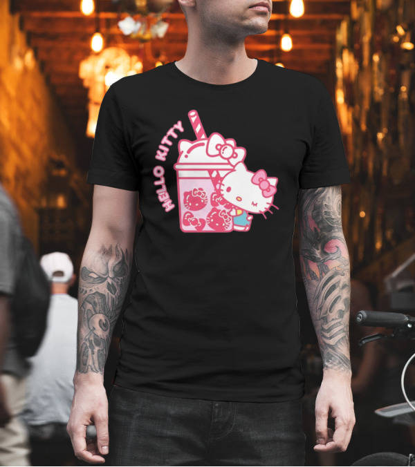Hello Kitty Bubble Tea Drink Cute T-Shirt Hello Kitty Bubble Tea Drink Cute T-Shirt