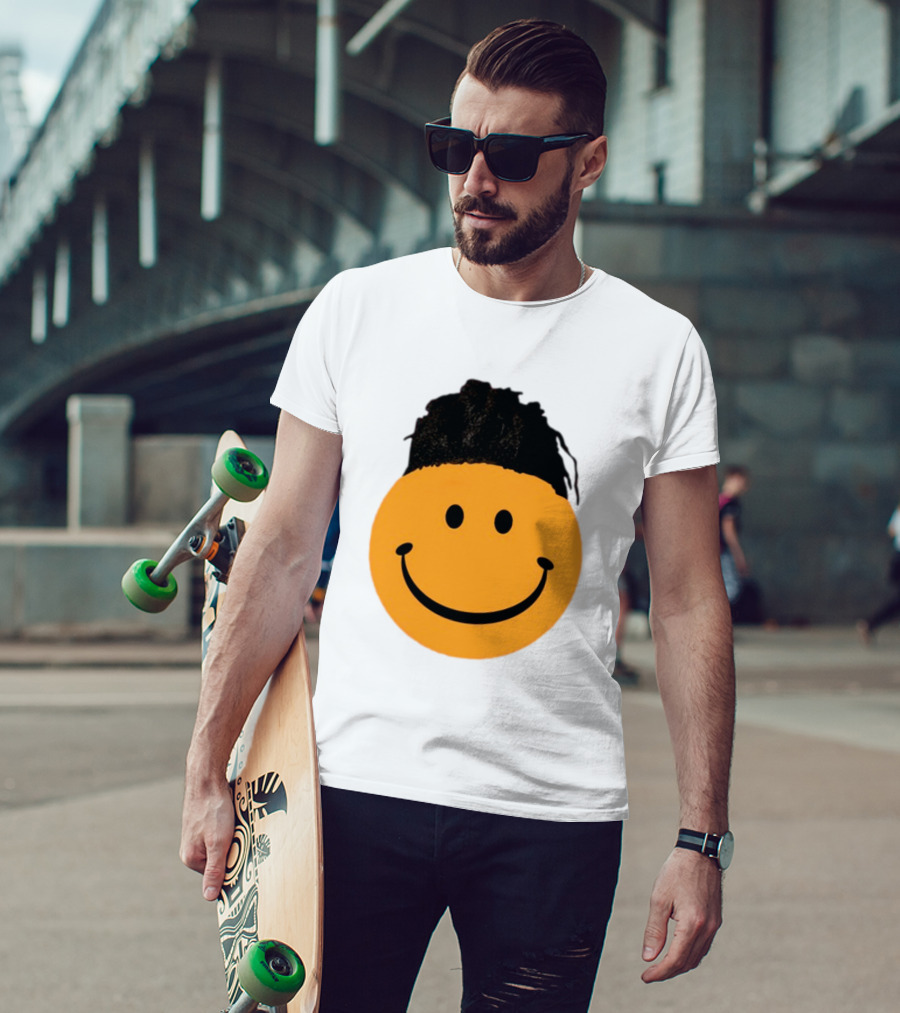 Smiling Face Have A Nice Game Emoji With Hair T-Shirt