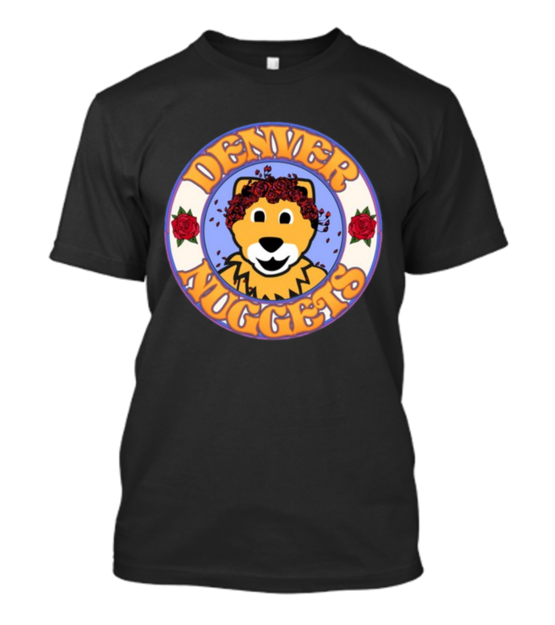 Denver Nuggets Floral Mascot Circle T-Shirt