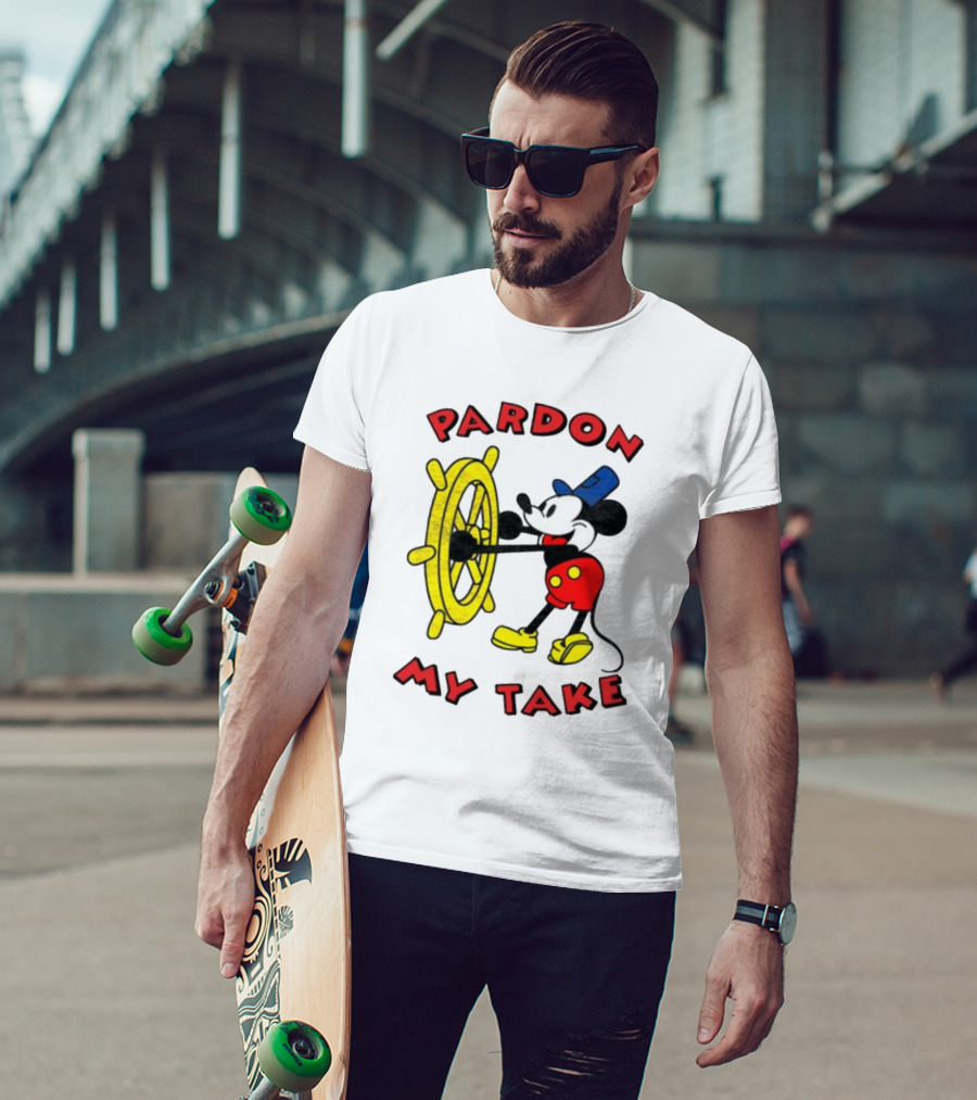 Pardon My Take Steamboat Wheel Mickey T-Shirt