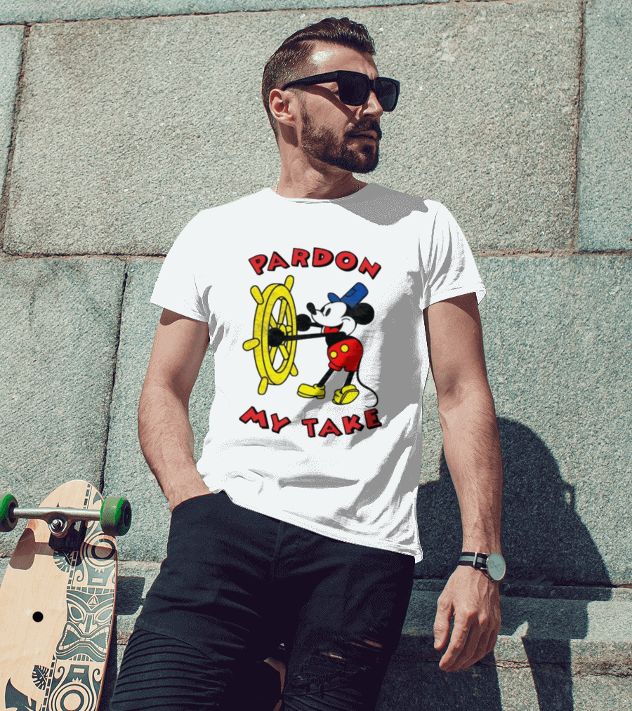 Pardon My Take Steamboat Wheel Mickey T-Shirt