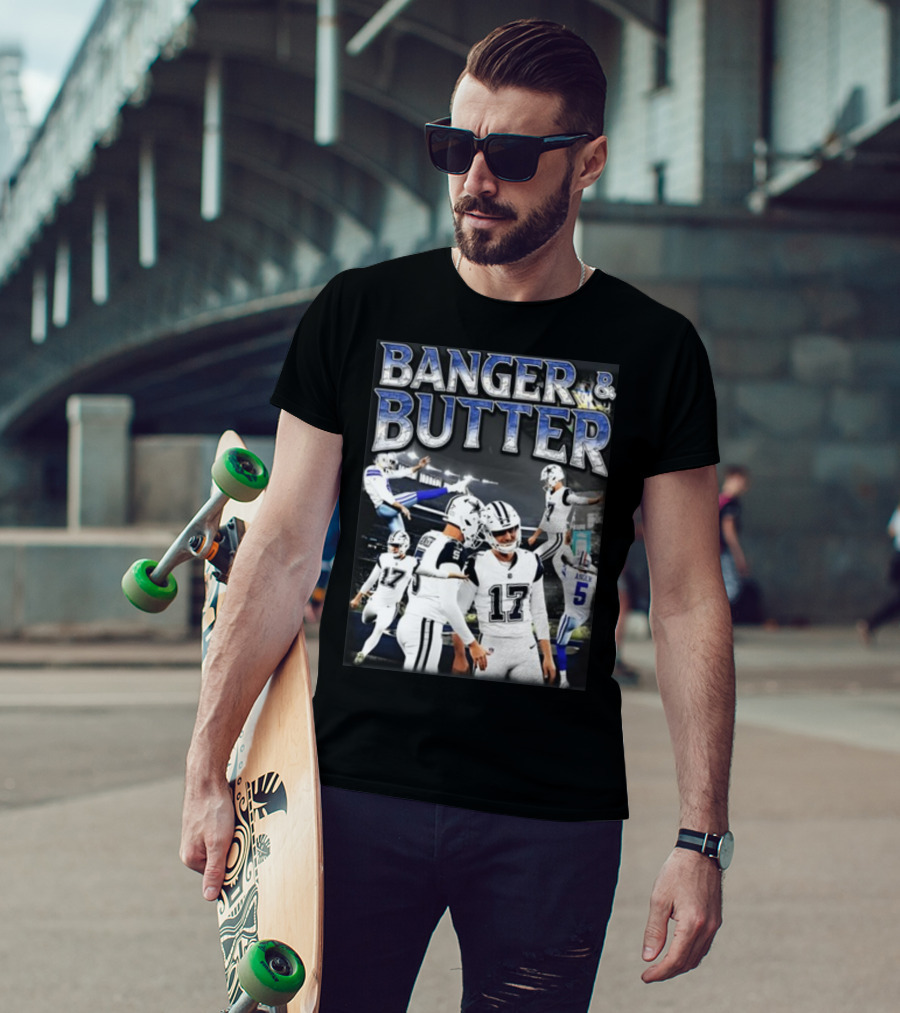 Banger And Butter Football Action With 17 And 5 T-Shirt