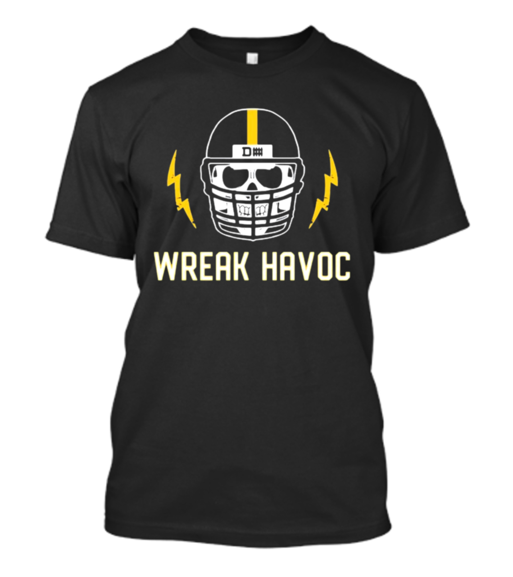 Pittsburgh Defense Skull Helmet Wreak Havoc T-Shirt