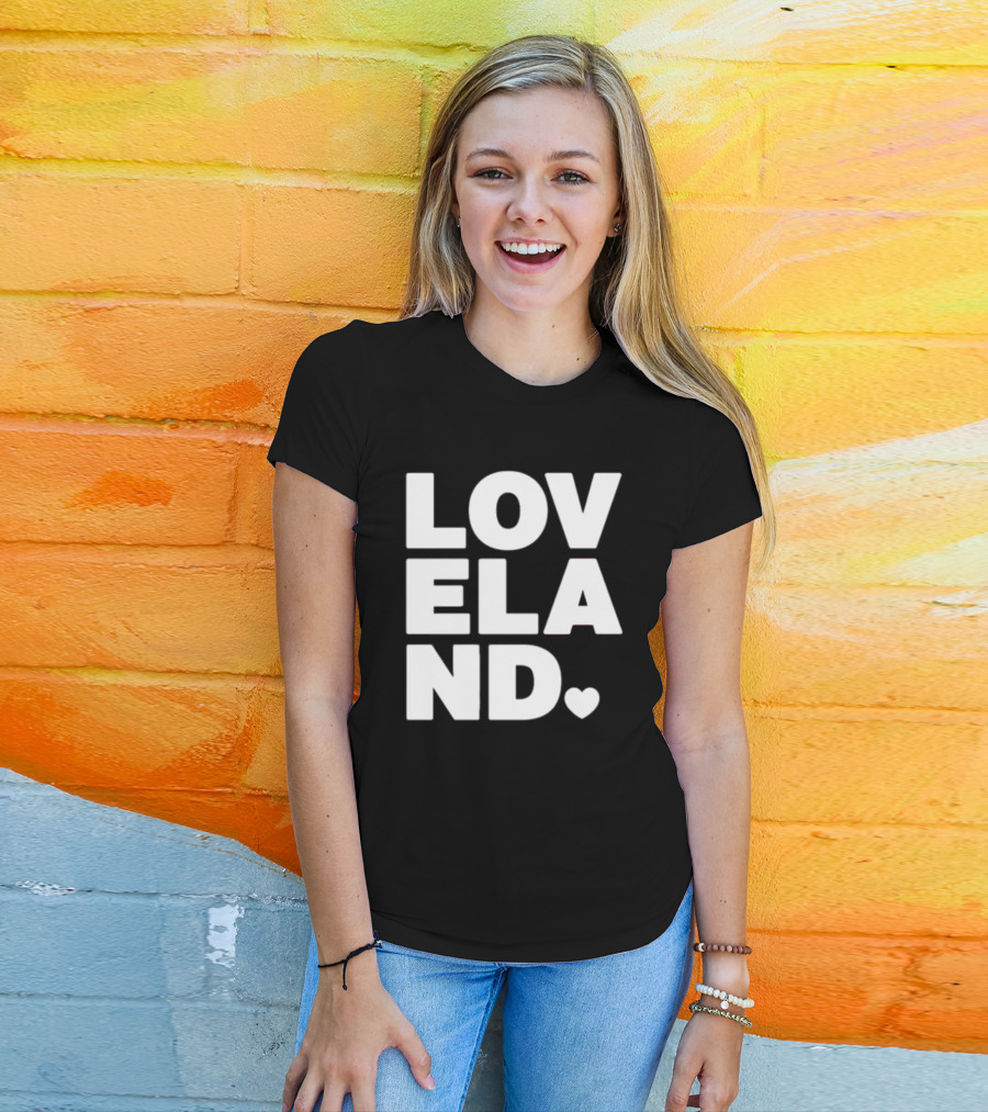 Cincyshirts Loveland White Ink Heart T-Shirt