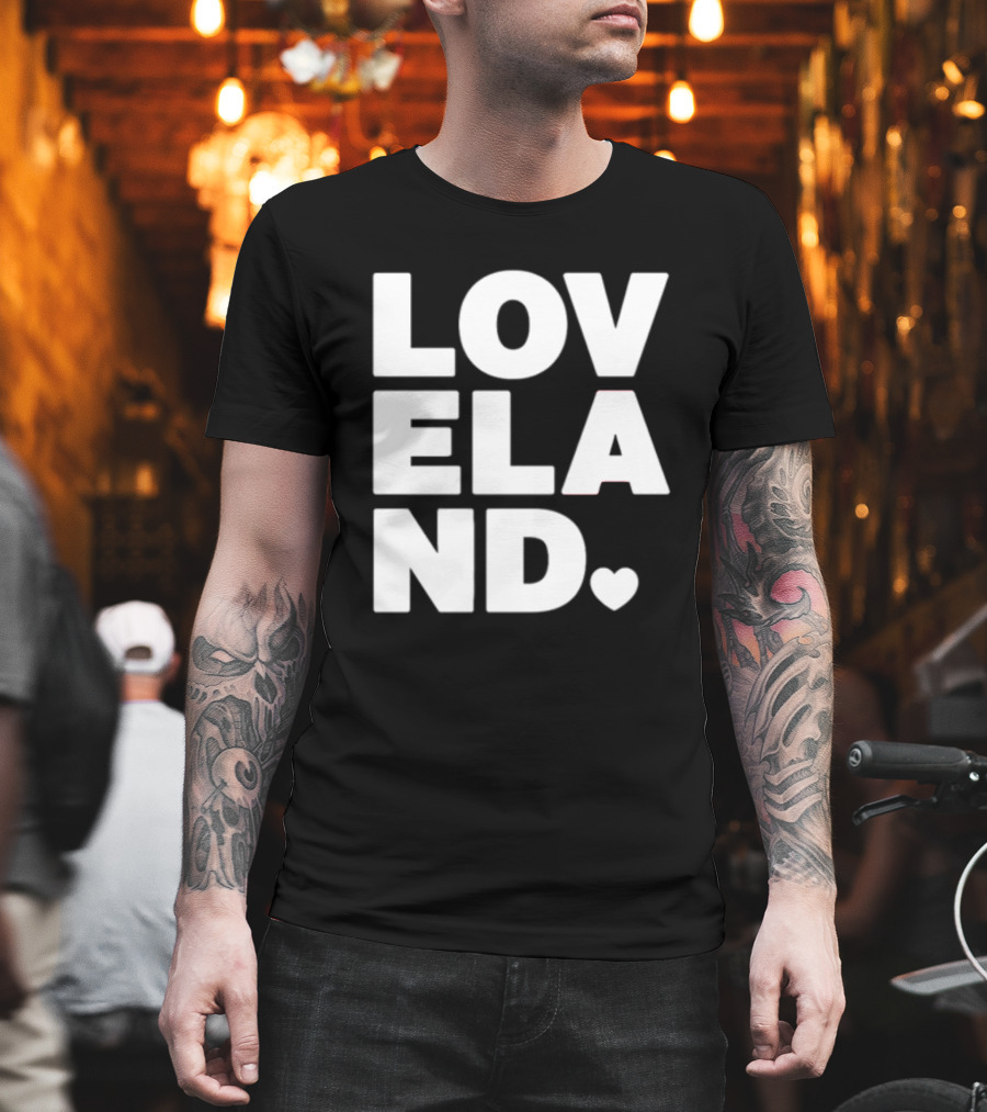 Cincyshirts Loveland White Ink Heart T-Shirt