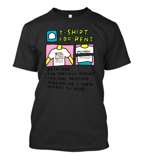 T-Shirt For Rent Detached Two Spacious Sleeves Central Heating Parking For 1 Torso Access To Rear T-Shirt