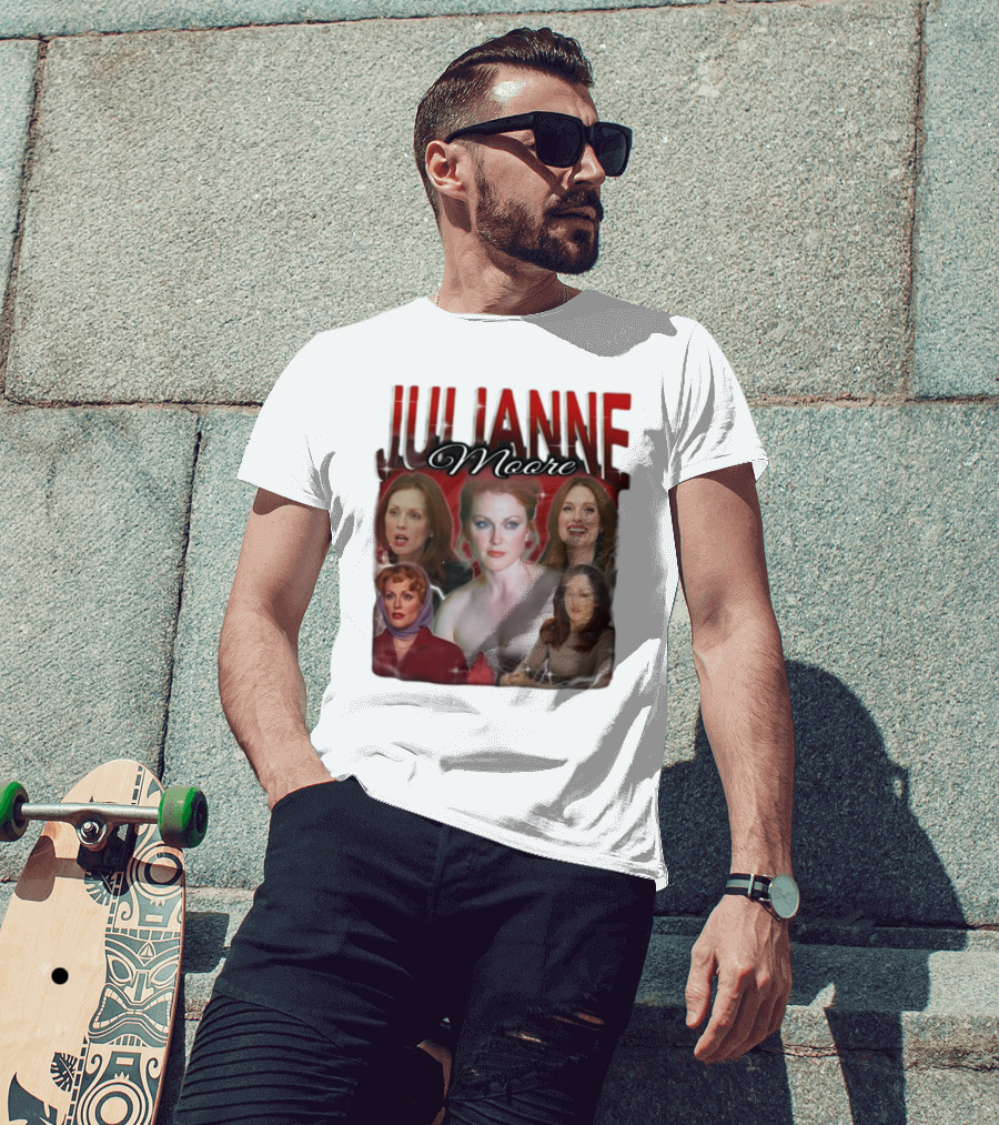 Cravemedia Julianne Moore Multi-Image Collage T-Shirt