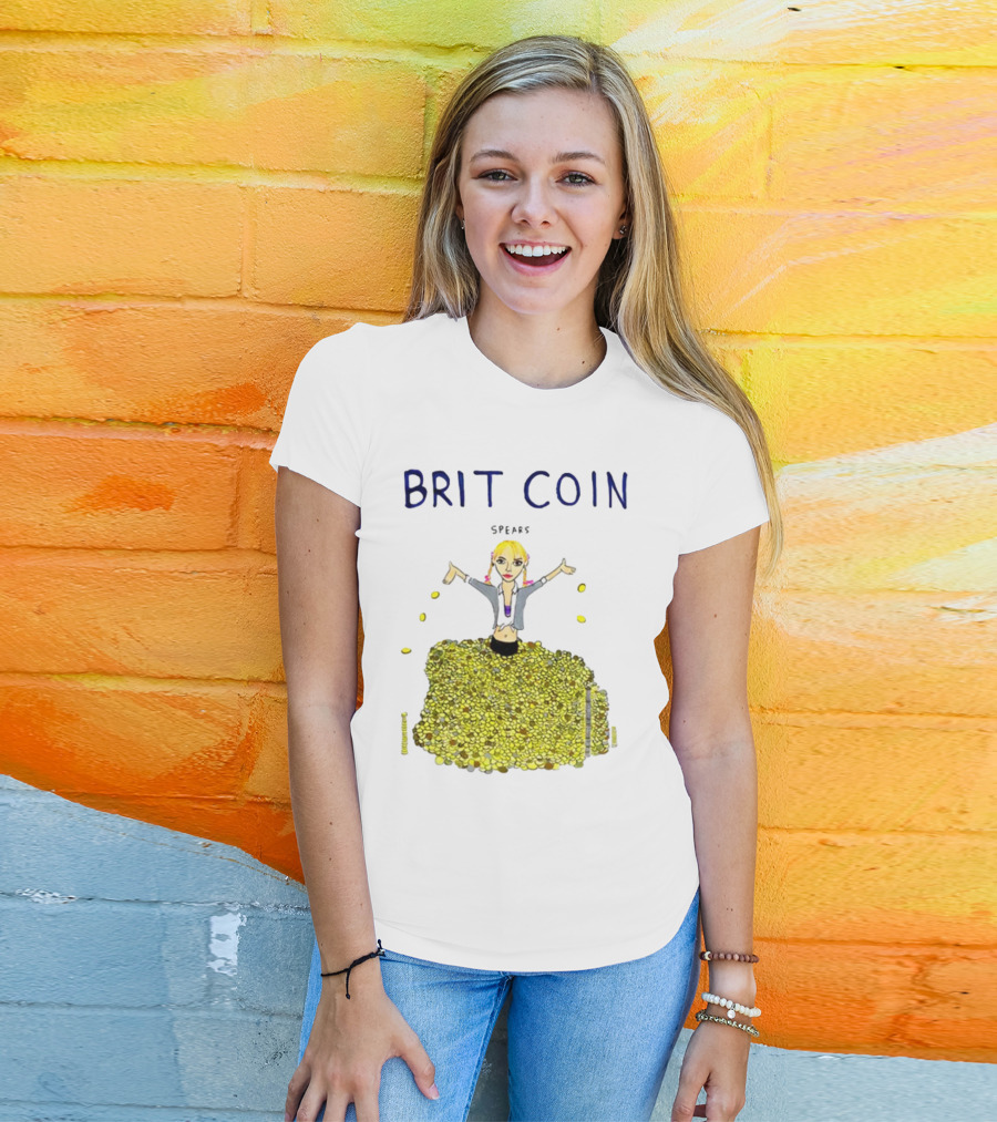 Dave Portnoy Brit Coin Spears Dancing In Gold T-Shirt