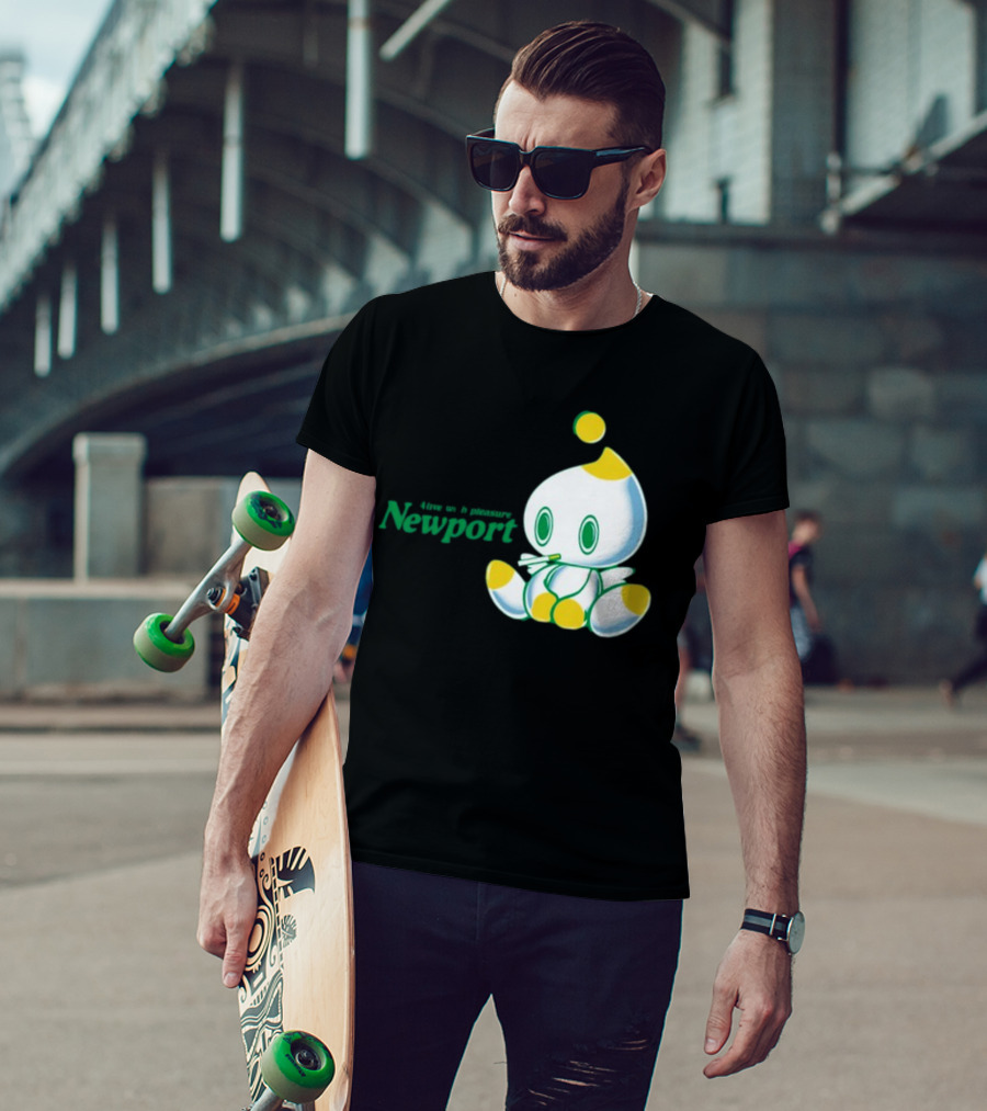 Newport Alive With Pleasure Cute Character Sitting T-Shirt
