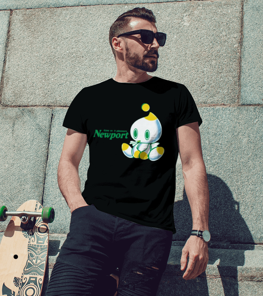 Newport Alive With Pleasure Cute Character Sitting T-Shirt