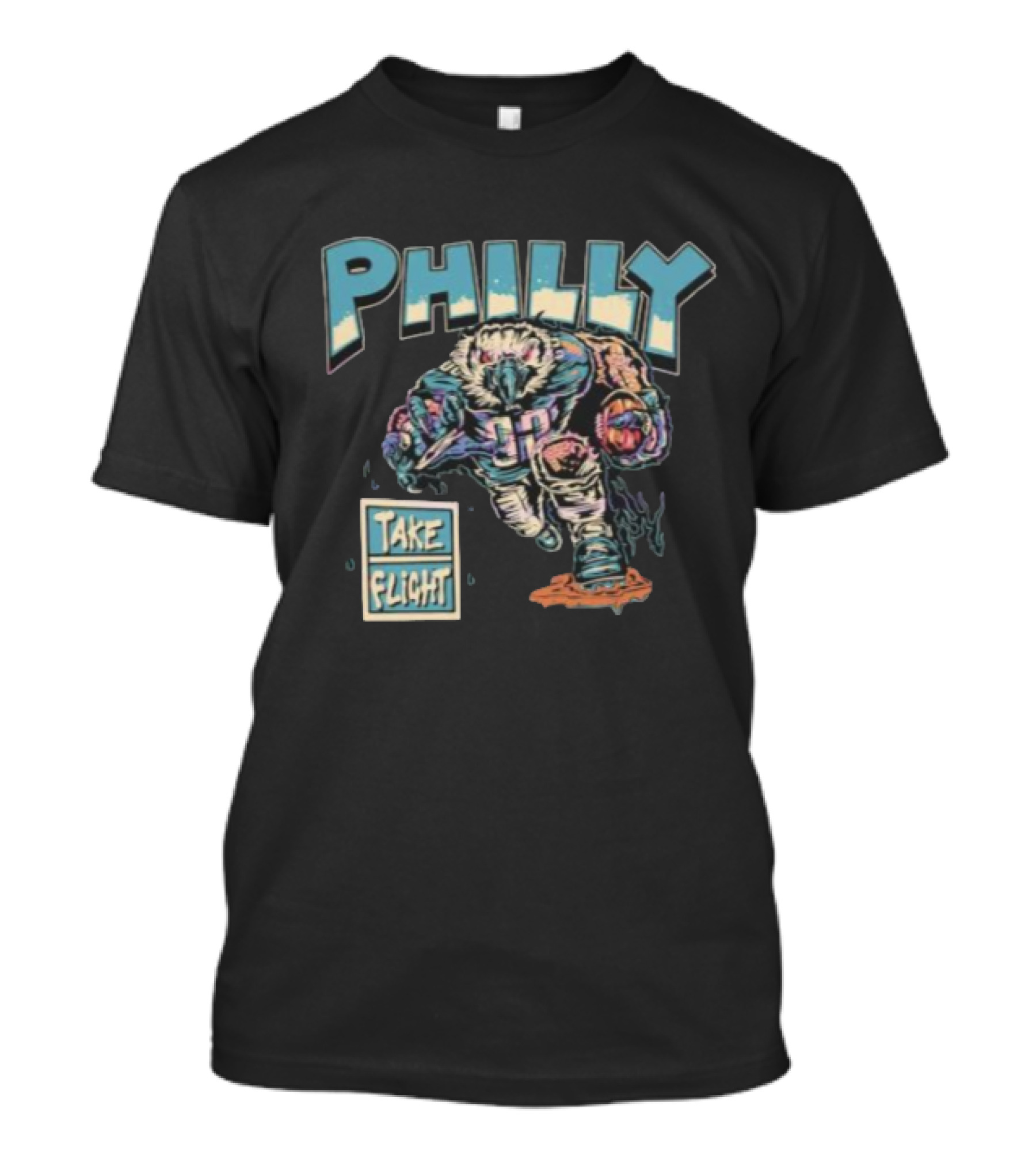 Philly Take Flight Philadelphia Eagles Mascot Football Player T-Shirt