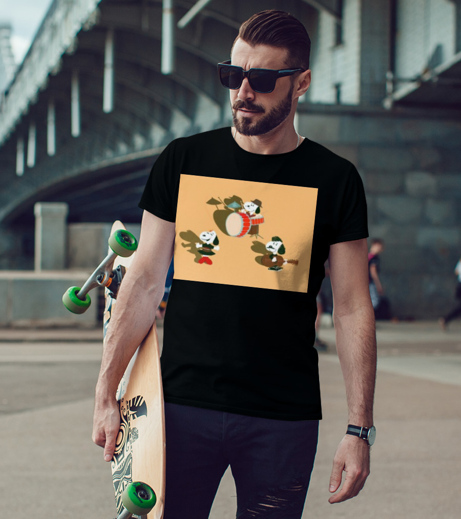 Paramore And Snoopy Characters Playing Musical Instruments T-Shirt