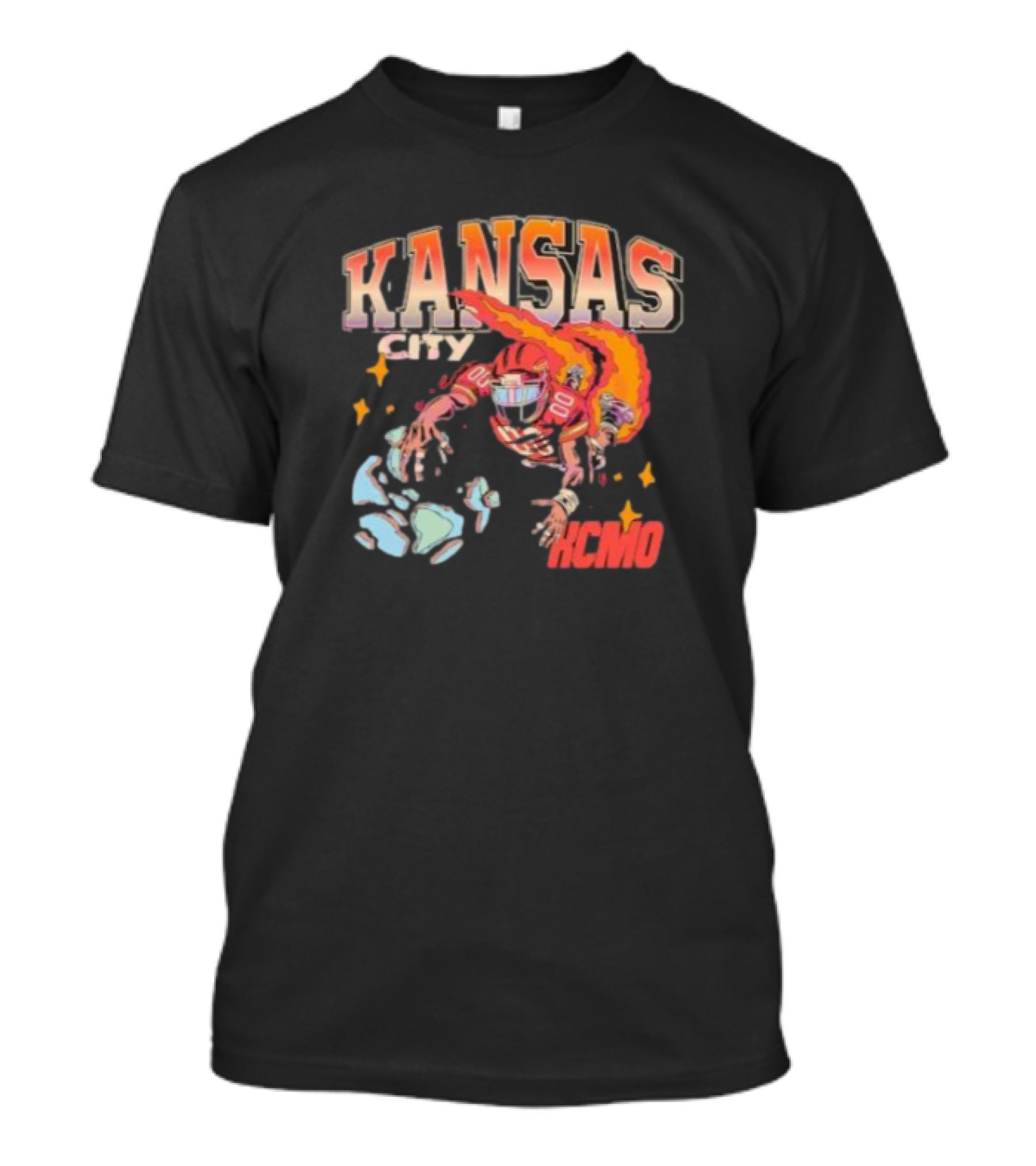 Kansas City Football Player KCMO Chiefs Mascot T-Shirt