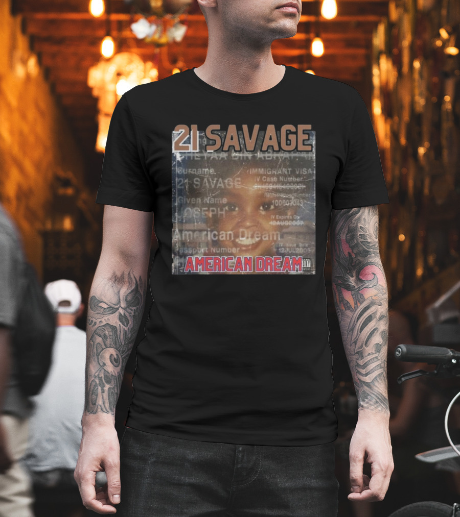 21 Savage Joseph American Dream Album Cover Art Hip Hop T-Shirt