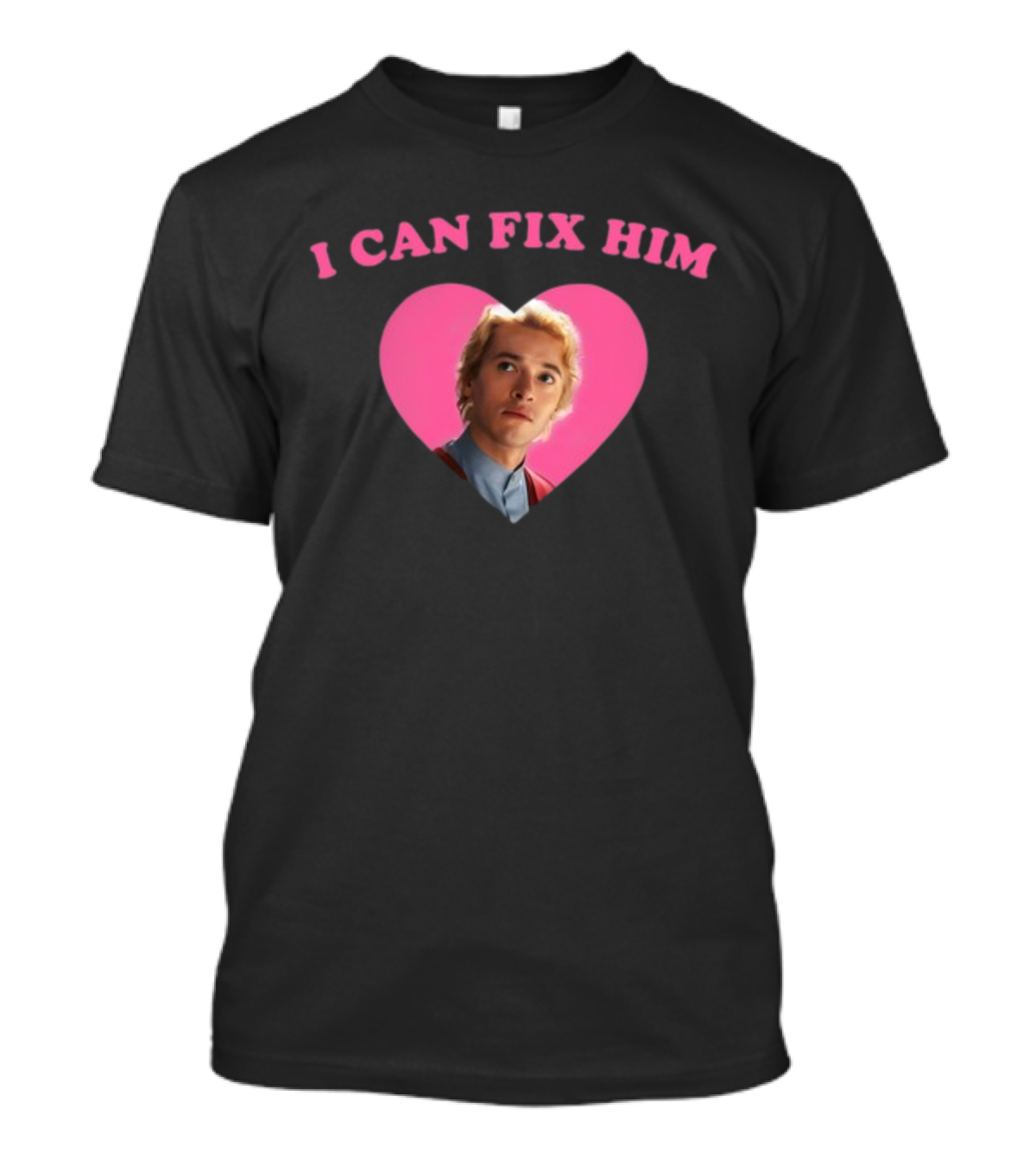 I Can Fix Him Heart Pink Background Tom Blyth T-Shirt