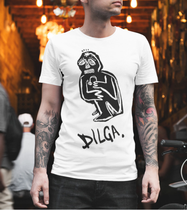 DILGA Boxy Character Holding Lock T-Shirt DILGA Boxy Character Holding Lock T-Shirt