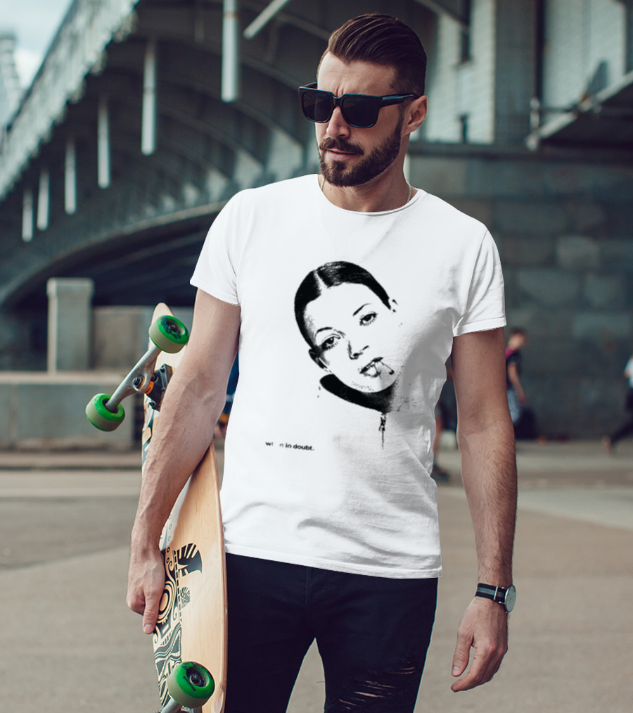90s Kate Moss When In Doubt Portrait T-Shirt
