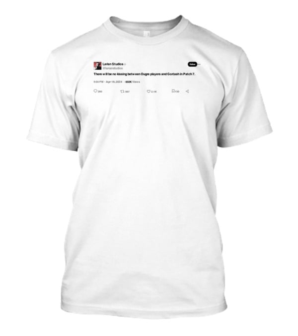 Larian Studios No Kissing Between Duergar Players And Gortash Patch 7 T-Shirt