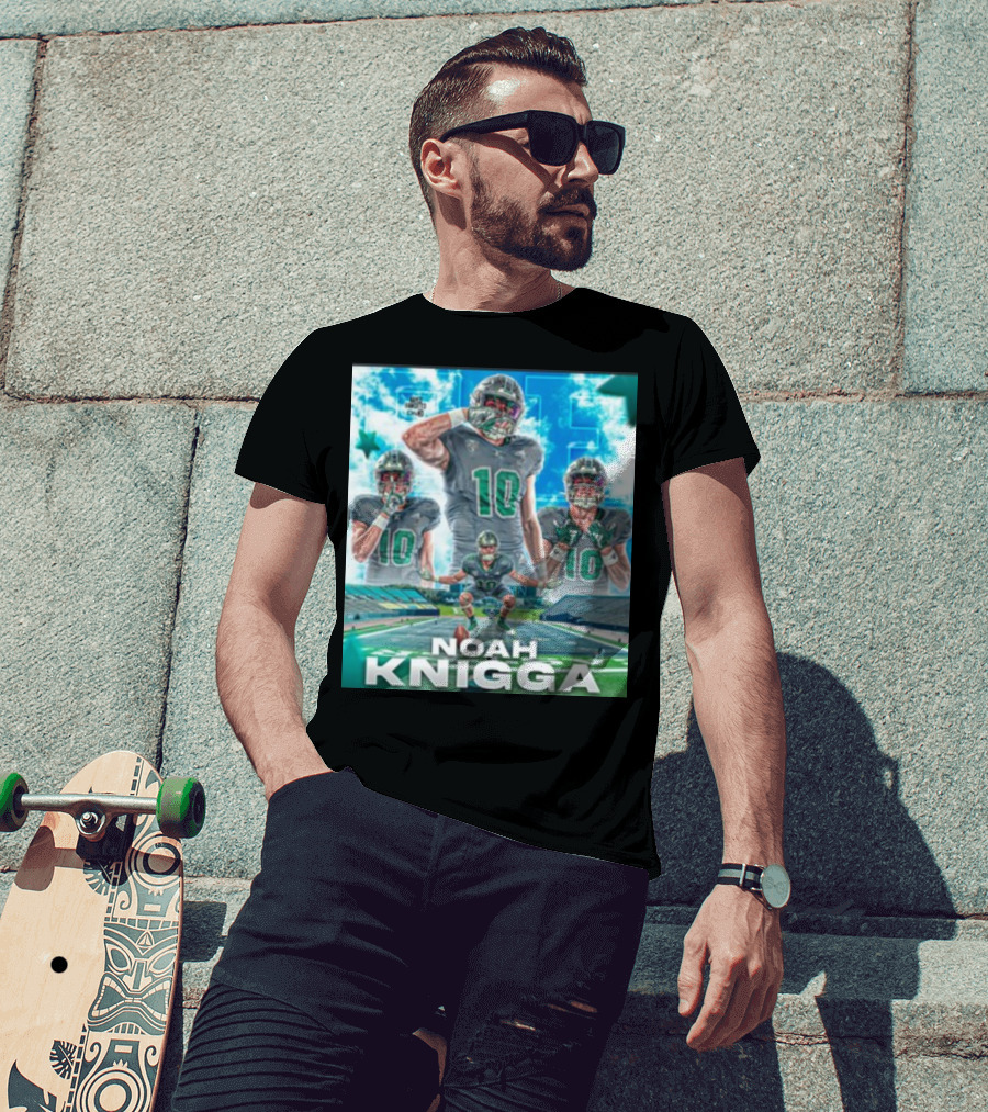 NOAH KNIGGA 10 Football Player On Field Performance Highlights T-Shirt